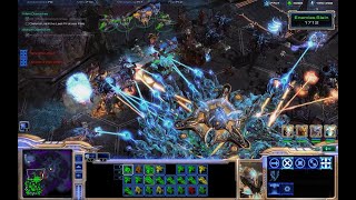 Starcraft 2, 2 on 2 mode.