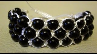 D.I.Y TUTO TRIPLE BRACELET SHAMBALLA 2013 FACILE ; EASY MAKE 3 ROW TRIPLE SHAMBALLA 2013