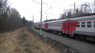 Электропоезд ЭР2Р-7058/7048 перегон Дорохово - Тучково