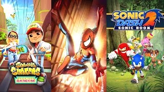 Sonic Dash 2: Sonic Boom All Characters vs Subway Surfers Thailand vs Superhero Spider-Man Unlimited