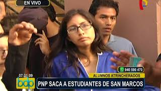 PNP recupera control de Universidad San Marcos y detiene a alumnos preventivamente (1/2)