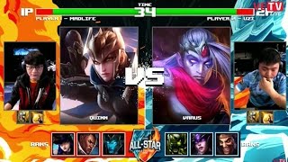 MadLife (Quinn) vs  Uzi (Varus) 1vs1 All star thế giới 2016 [09-12-2016]