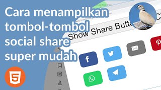 Cara menampilkan tombol social share dengan sangat mudah