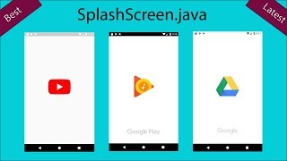 How to create/add splash screen in android studio | The Google/Right Way | Java | 2019 |