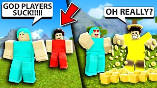 Undercover GOD PLAYER *Social Experiment!* (Roblox Booga Booga)