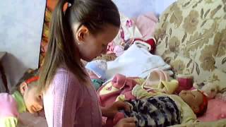 одеваемся на прогулку с юлей и женей