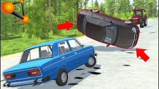 СТРАШНЫЕ ПЕРЕВОРОТЫ НА ТРАССЕ - BeamNg Drive