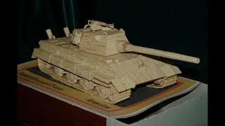 Модель танка Е 50М из спичек