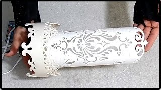 Aprenda fazer uma luminária de pvc floral com borboletas