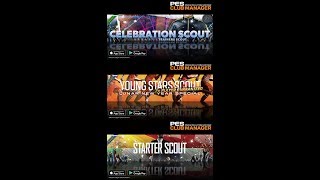 PES Club Manager - Young Star Scout, Starter Scout, Celebration Trainer Scout