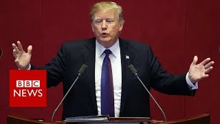 Trump to North Korea: 'Your weapons are not making you safer' - BBC News