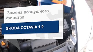 Замена воздушного фильтра BOSCH F 026 400 172 на Skoda Octavia