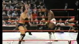 Stone Cold Steve Austin and The Rock vs Booker T and The Boss Man RAW 1/7/2002