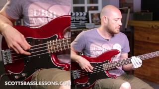 Pino Palladino Style Bass Riff (with a few twists of my own!) - Quick Riff /// Scott's Bass Lessons