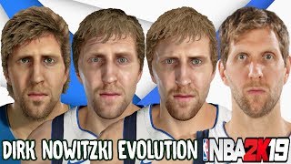 Dirk Nowitzki Ratings and Face Evolution (NBA 2K - NBA 2K19)