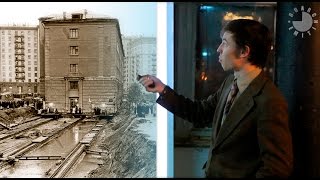 История передвижки домов и памятников в Москве.