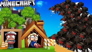 BAZA VS TSUNAMI PAJĄKÓW - MINECRAFT TSUNAMI CHALLENGE | Vito VS Bella