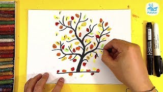 Осеннее ДЕРЕВО / Урок рисования для детей от 4 лет