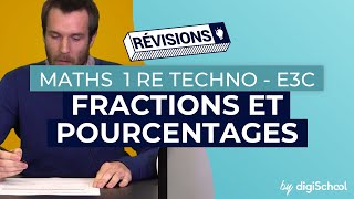 Fractions et pourcentages  - 1re techno (correction du sujet zéro de mathématiques) | E3C