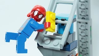 Lego Spider Man Brick Building Pirate Ship Attraction Roller coaster Animation for Kids