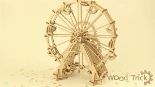 Деревянная сборная механическая 3D модель Wood Trick Колесо обозрения