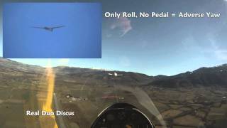 Adverse Yaw - Real Duo Discus vs Aerofly FS simulator Discus bM