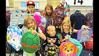 BACKPACK SHOPPING FOR 6 KIDS!! | BACK 2 SCHOOL SHOPPING HAUL!! ✏️