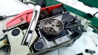 Как снять сцепление на бензопиле.