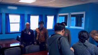 Stepping into North Korea at Panmunjom Joint Security Area DMZ