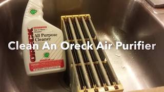 How To Clean An Oreck XL Air Purifier Truman Cell, Oreck All Purpose Cleaner.