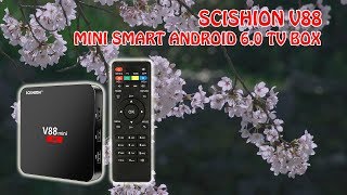 SCISHION V88 mini Smart Android 6.0 TV Box Rockchip 3229 1G / 8G US Plug