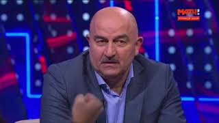 Черданцев машет кулаком оператору в прямом эфире Матч ТВ.