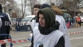 Romania: Volunteers in border crossing welcome Ukrainian refugees fleeing war