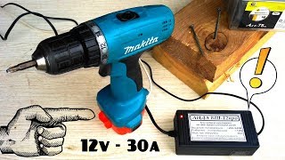 Переделка аккумуляторного шуруповерта Makita в сетевой. АИДА БШ 12 ПРО