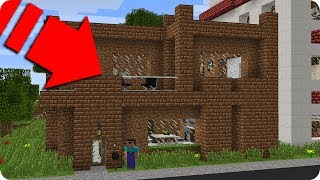 NOOB CONVIERTE MI CASA EN UNA CASA DE TIERRA EN MINECRAFT ?