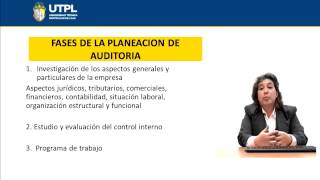 UTPL FASES DE LA PLANECIÓN DE LA AUDITORIA [(ADMINISTRACIÓN DE EMPRESAS)(PRINCIPIOS DE AUDITORIA)]