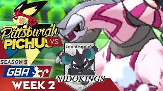 TURN 1 READ! - GBA Season 9 W2 Pittsburgh Pichus VS Los Angeles Nidokings - Pokemon Ultra Sun & Moon