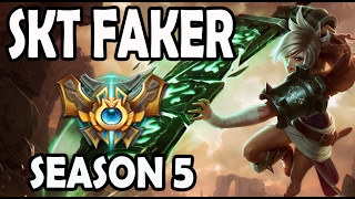 SKT T1 Faker Riven vs Twisted Fate MID Ranked Challenger Korea