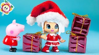 PEPPA PIG et Martine PINYPON rêvent du Père Noël ! De jolies poupées avec un cheval et un licorne !