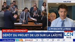 Le ministre Jolin-Barrette de la CAQ explique le contenu de la loi 21