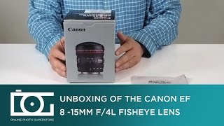 UNBOXING REVIEW | CANON EF 8-15mm f/4L Fisheye USM Ultra Wide Zoom Lens | Video