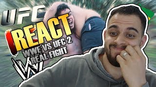 REAGINDO A WWE VS UFC 2 - REAL FIGHT [Wrestling React]