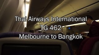 Thai Airways Boeing 777-200ER Flight Report: TG 462 Melbourne to Bangkok