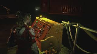 Resident Evil 2 - Sewers Claire B: William Birkin Crane Grenade Launcher Fight & Cutscene (2019)