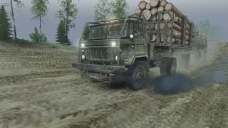 SpinTires обзор мода ( ГАЗ - 66П Автопоезд )