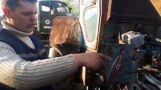 Трактор Т-40АМ снимаем форсунки и тнвд