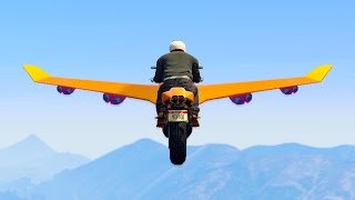 EXTREMELY MODDED FLYING BIKE RACE! (GTA 5 Funny Moments)