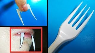 КАК СДЕЛАТЬ КЛЫКИ ВАМПИРА НА ХЭЛЛОУИН
