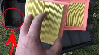 Replacement and cleaning air filter of the engine on Mercedes W211, W219, CLS / Cleaning W211 filter