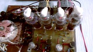 Простой ламповый: Г807 + 6Н9С (my tube amplfier)